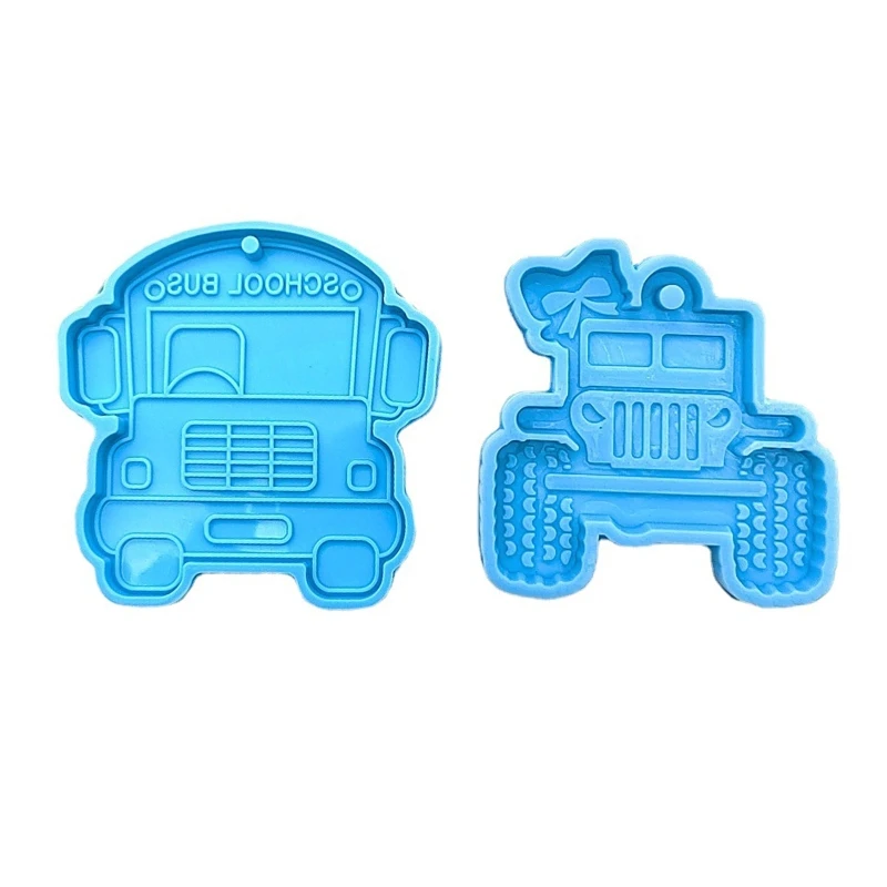 

Cartoon Car School Bus Keychain Mold Epoxy Crystal Silicone Customized Mold T8DE