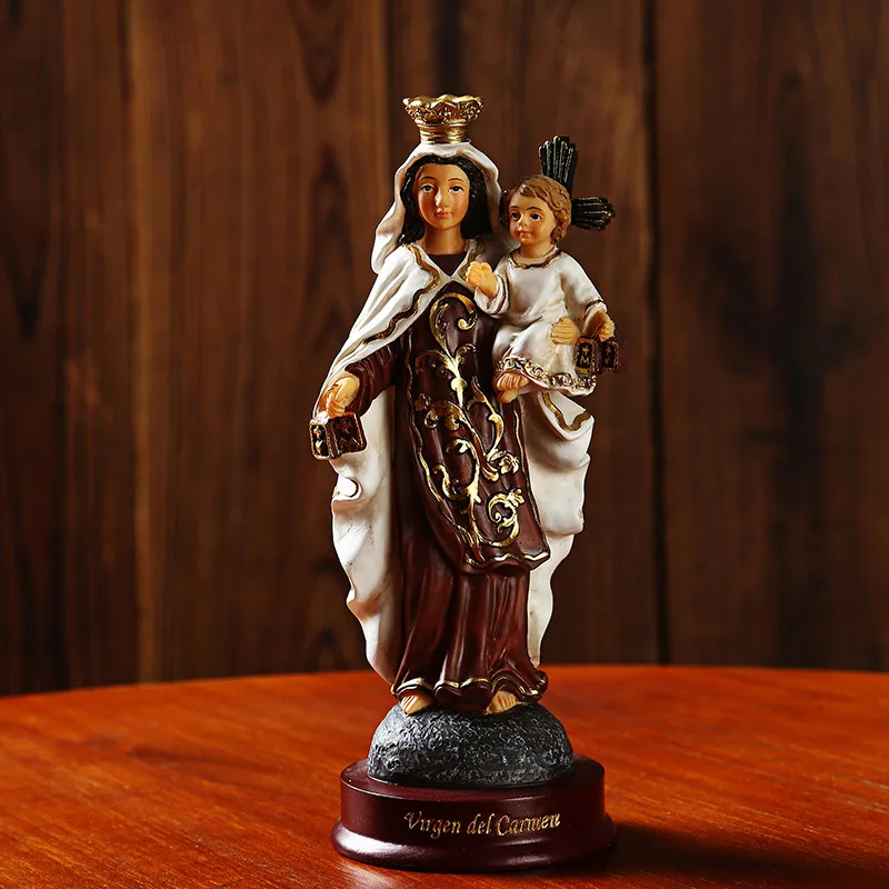 

Virgin Mary Religious Ornaments Resin Crafts Home statue decoration Virgen del Carmen figurad decorativas