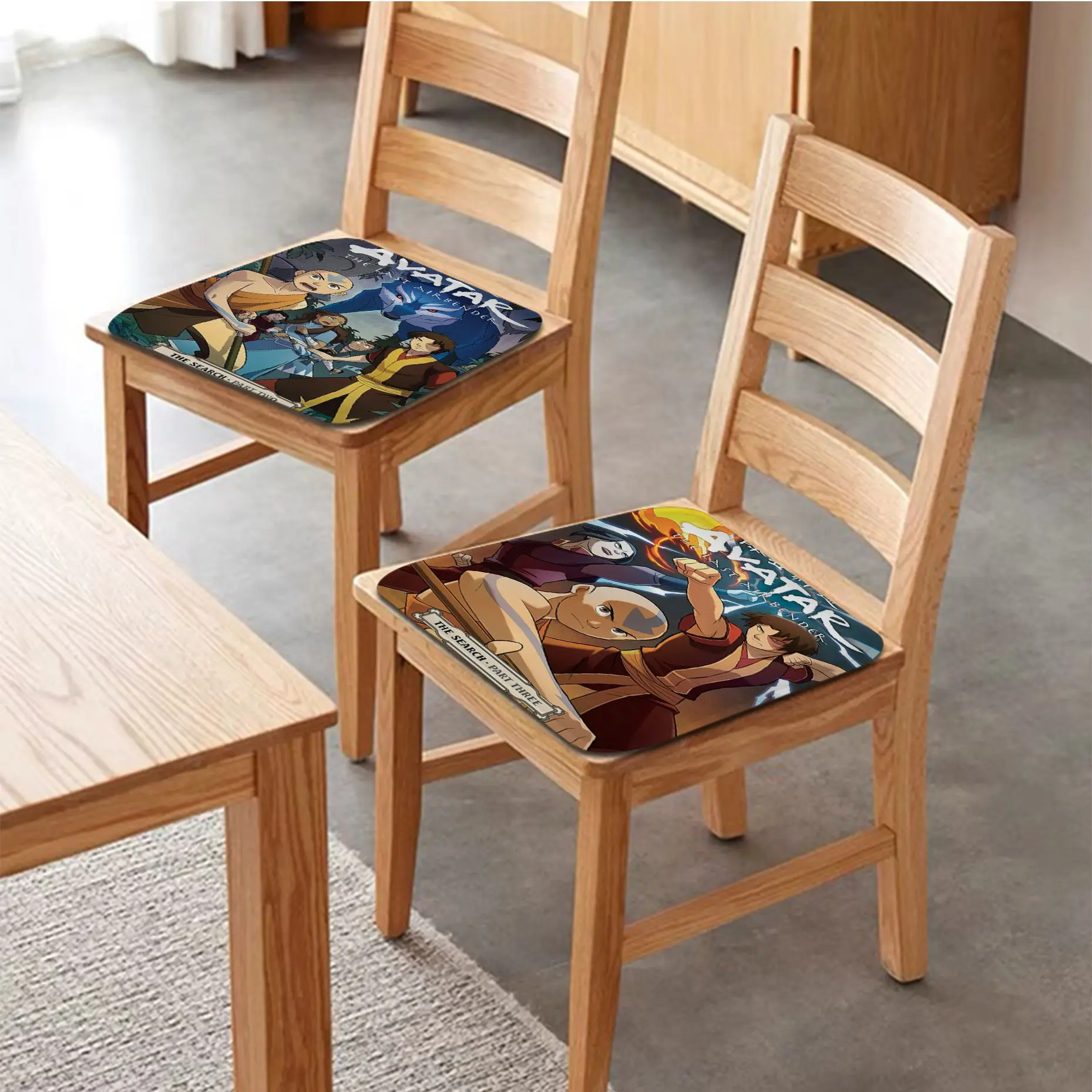 

Avatar The Last Airbender Anime Nordic Printing Dining Chair Cushion Circular Decoration Seat For Office Desk Sofa Cushion
