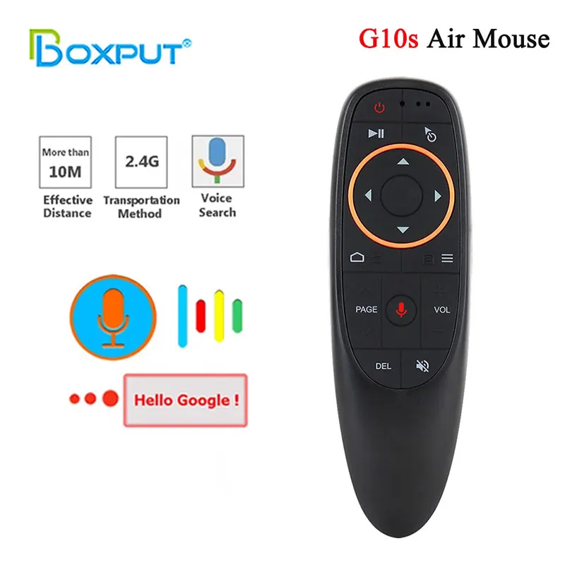 Control remoto por voz BPR1S/G10 G10S Air Mouse, giroscopio inalámbrico de 2,4G, aprendizaje IR, para H96 MAX, X88 PRO, X96 MAX, Android TV Box HK1
