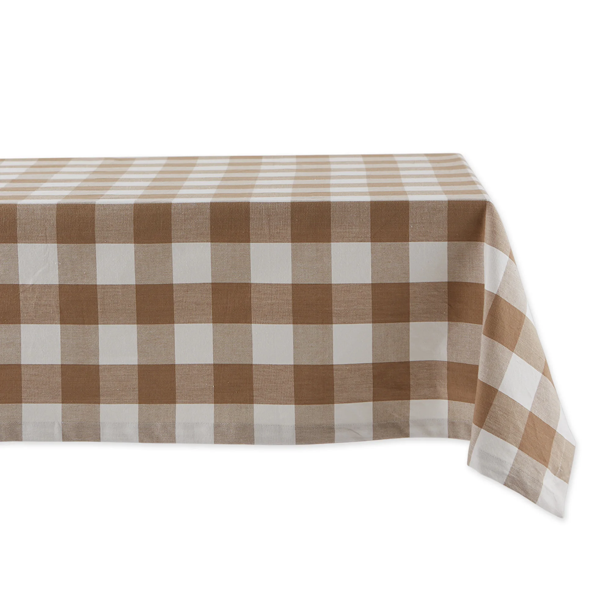 

CAMZ12418 60 x 84 in. Stone Buffalo Check Tablecloth