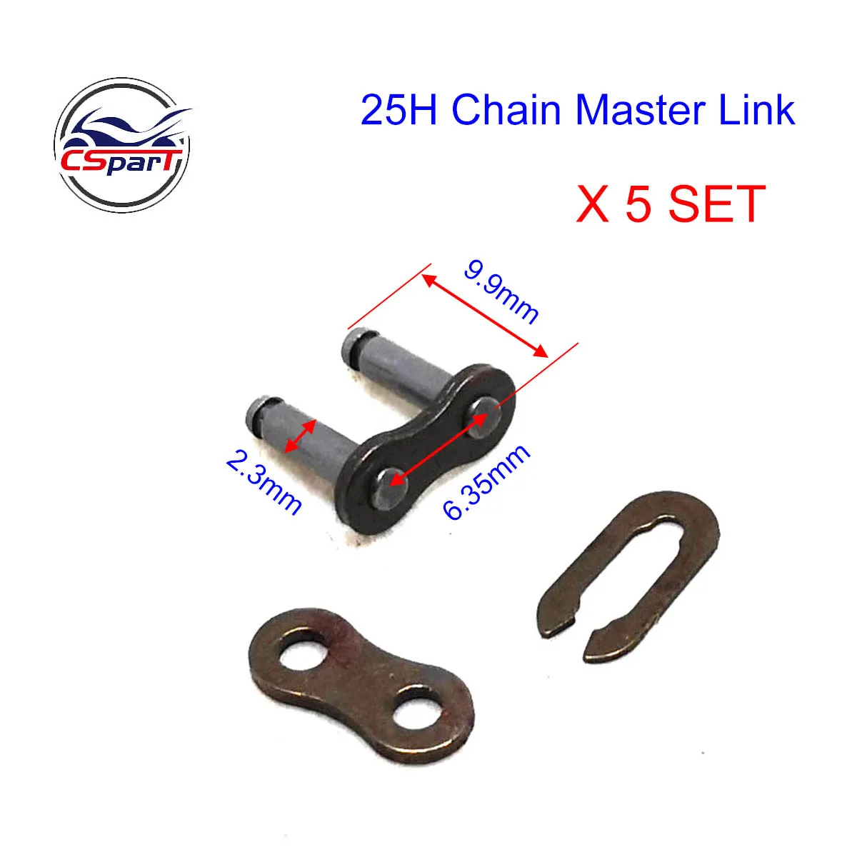 

25H T8F 420 428 428H 520 530 Chain Master Link Pocket Dirt Pit ATV Quad Go Kart E Газовый скутер Мотоцикл