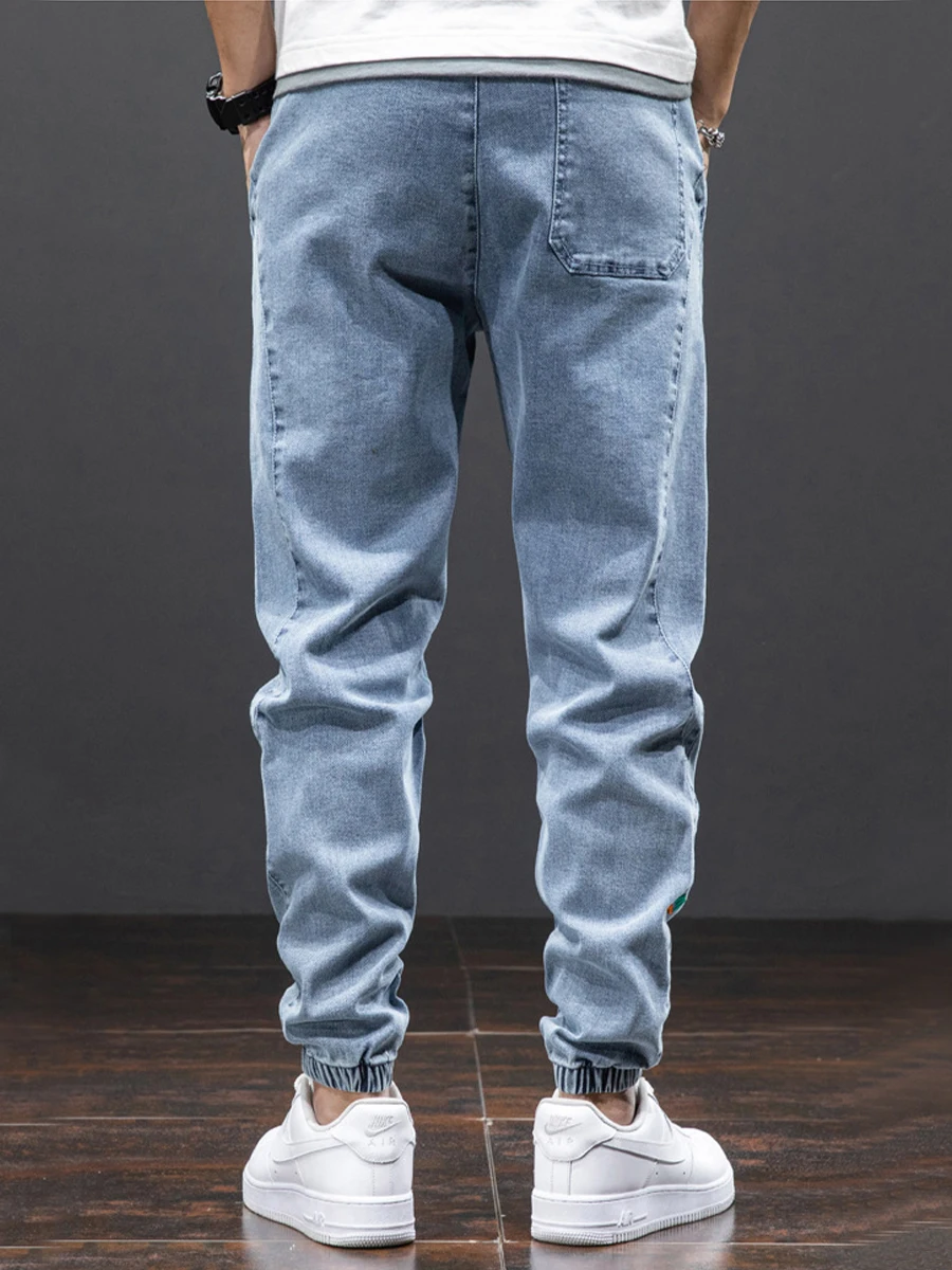 Spring Summer Baggy Jeans Men Black Cargo Pantalones Hombre Harem Pants Blue Streetwear Denim Trousers Plus Size 6XL 7XL 8XL