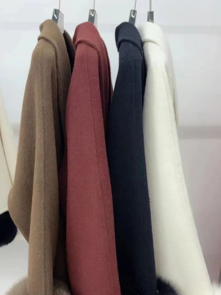 BZVW Angola красное двустороннее шерстяное пальто женское с лацканами и манжетами