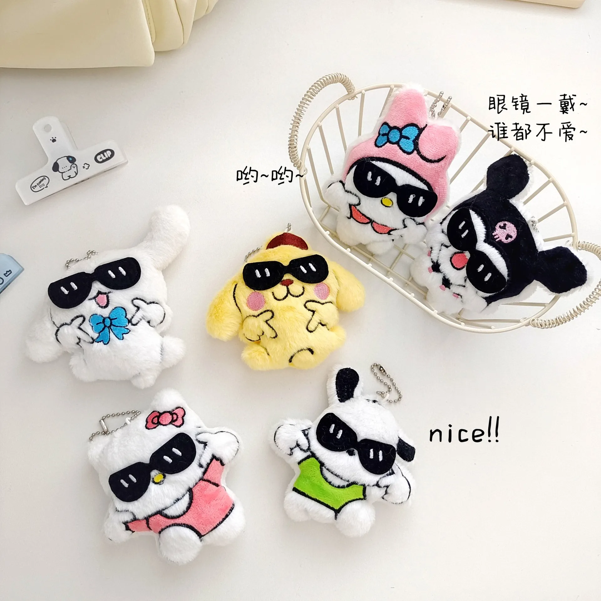 Kawaii Hello Kitty плюшевые игрушки брелок Cinnamoroll Kuromi плюшевый кулон Itabag аксессуары вещи