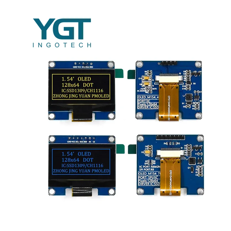 

1.54 inch OLED Module 1.54" 12864 Screen LCD LED Display Module 128*64 SSD1309 SPI/IIC I2C Interface for Arduino 4Pin 7Pin