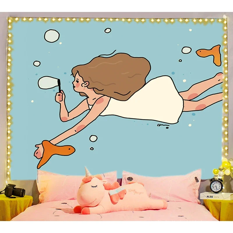 Ashou Kawaii декор для комнат гобелен настенный Декор домашнее украшение эстетическое