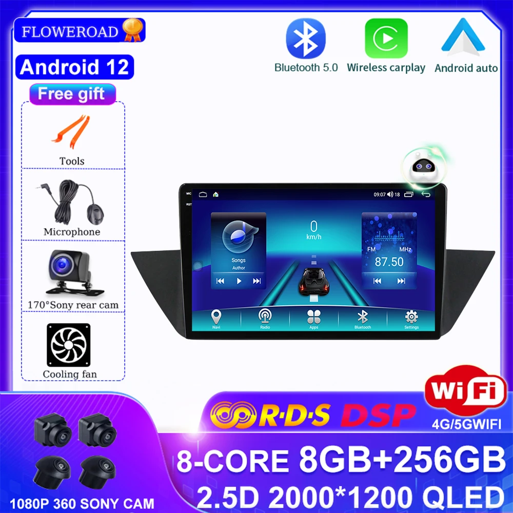 Автомагнитола на Android 12 для BMW X1 E84 2009-2012 мультимедийный видеоплеер навигатор GPS DSP