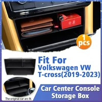 1pcs car center console storage box for volkswagen vw t cross tcross 2019 2020 2021 2022 2023 car interior styling accessories