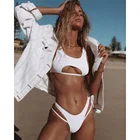 Женский костюм, летний комплект бикини из двух предметов, пляжный купальник, купальный костюм для серфинга, волейбола, спортивный купальник, сексуальная пляжная одежда с вырезами