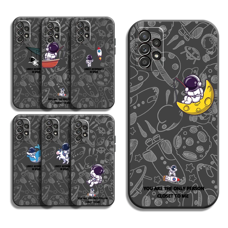 

Spaceman Funny Phone Cases For Samsung Galaxy A31 A32 A51 A71 A52 A72 4G 5G A11 A21S A20 A22 4G Cases Carcasa Funda Coque