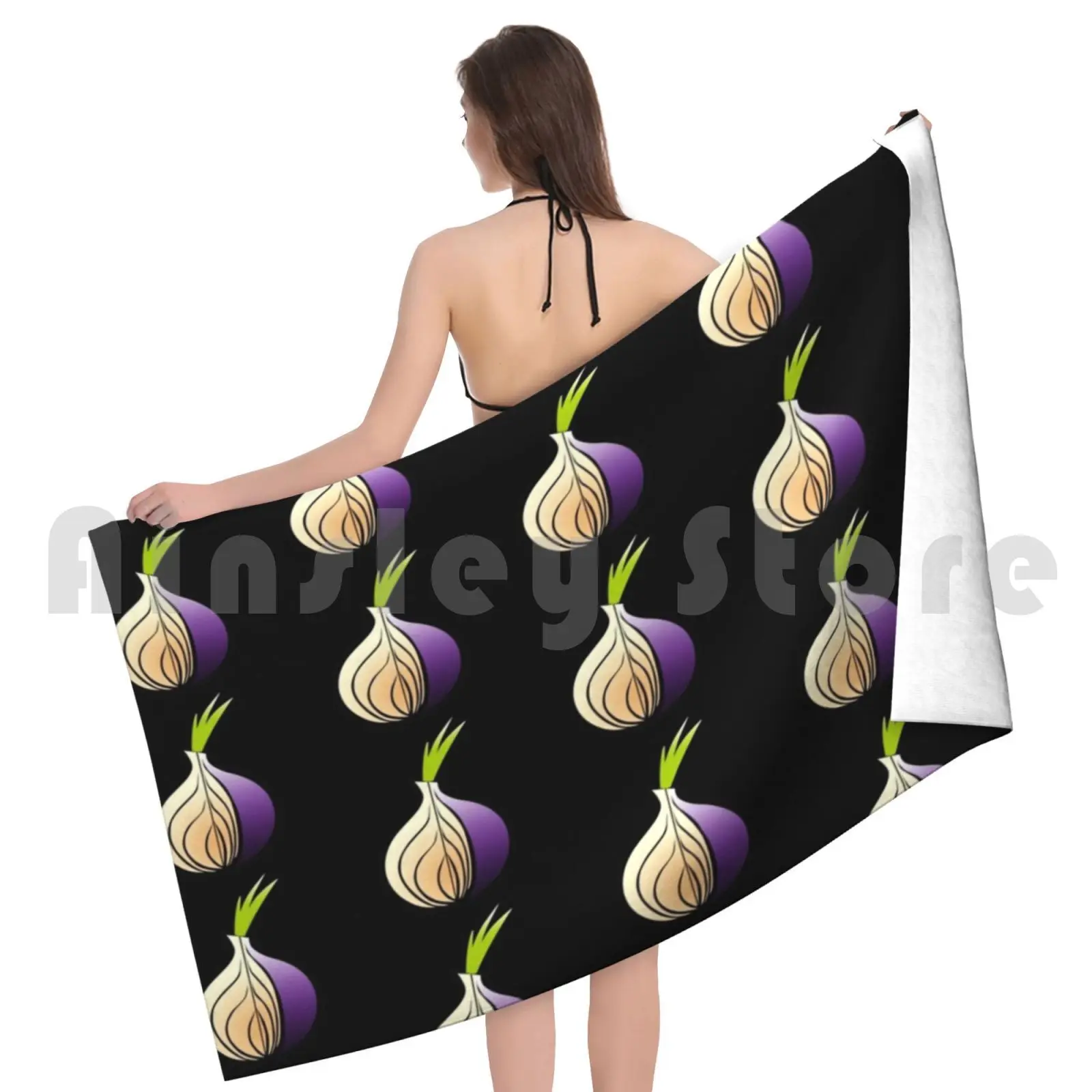 Быстросохнущее качественное полотенце Tor пляжное с логотипом компьютерная