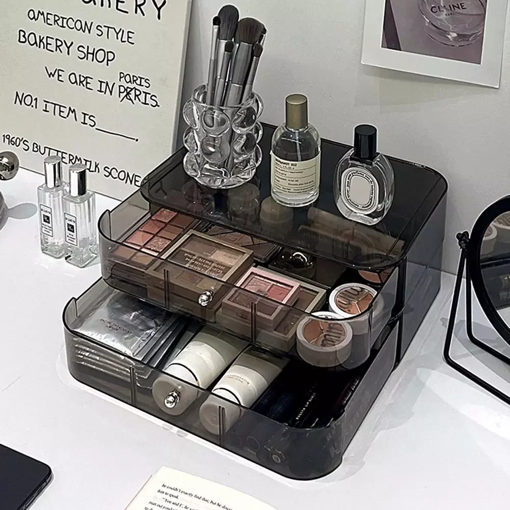 

Sundries Storage Box Fashion Dustproof Acrylic Clear Drawer Type Makeup Products Container Box for Home