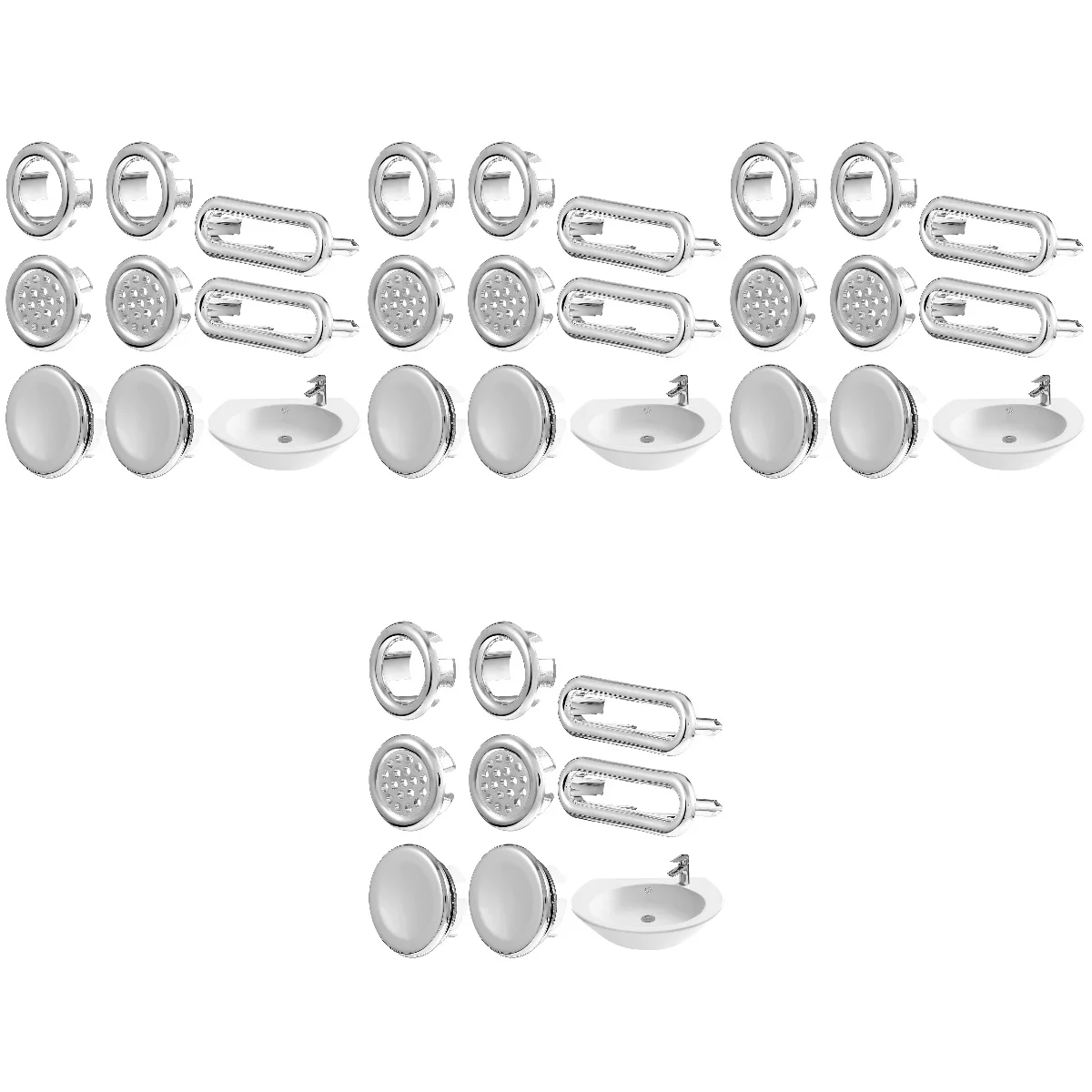 

32 Pcs Practical Useful Sink Overflow Covers Overflow Drain Covers Overflow Drain Sink Covers Sink Hole Covers