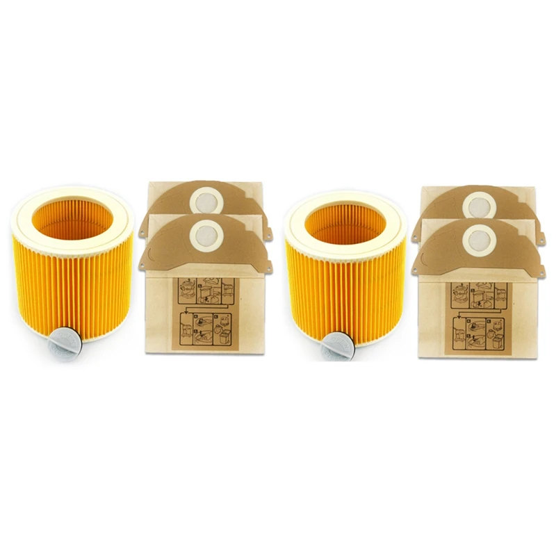 

2X Replacement Filter Dust Bag For Karcher WD2250 A2004 A2054 MV2 MV3 WD3 Vacuum Cleaner Parts Accessories