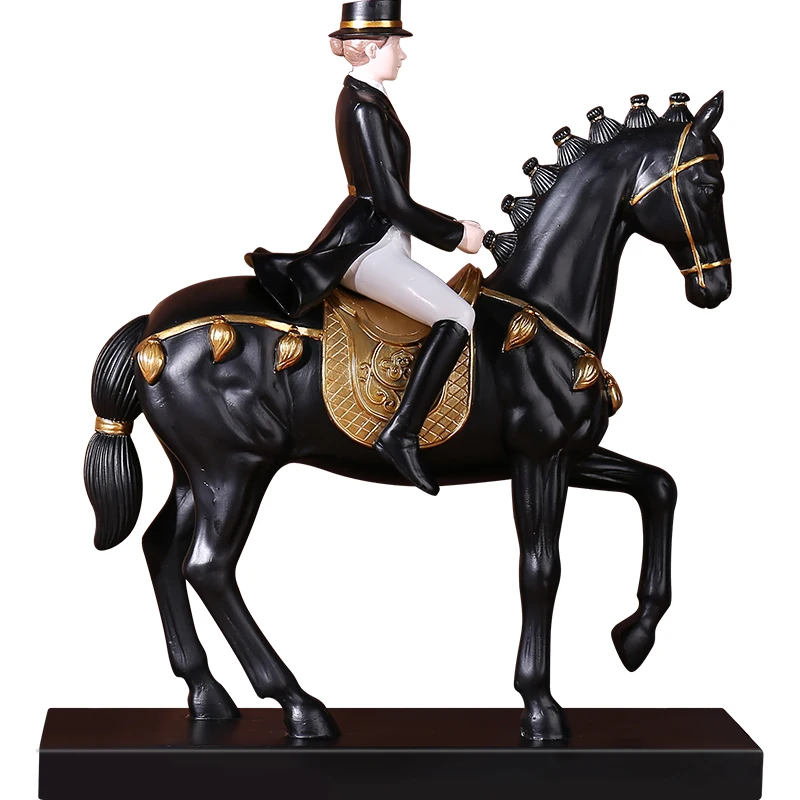

Qf Knight Decoration Living Room Wine Cabinet Decoration Desk Horse Crafts