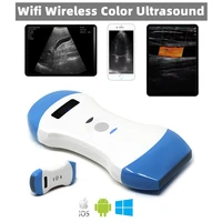 wifi wireless color ultrasound 3 in 1 probe 3 5mhz 5mhz convex 7 5mhz linear probe support ios android windows