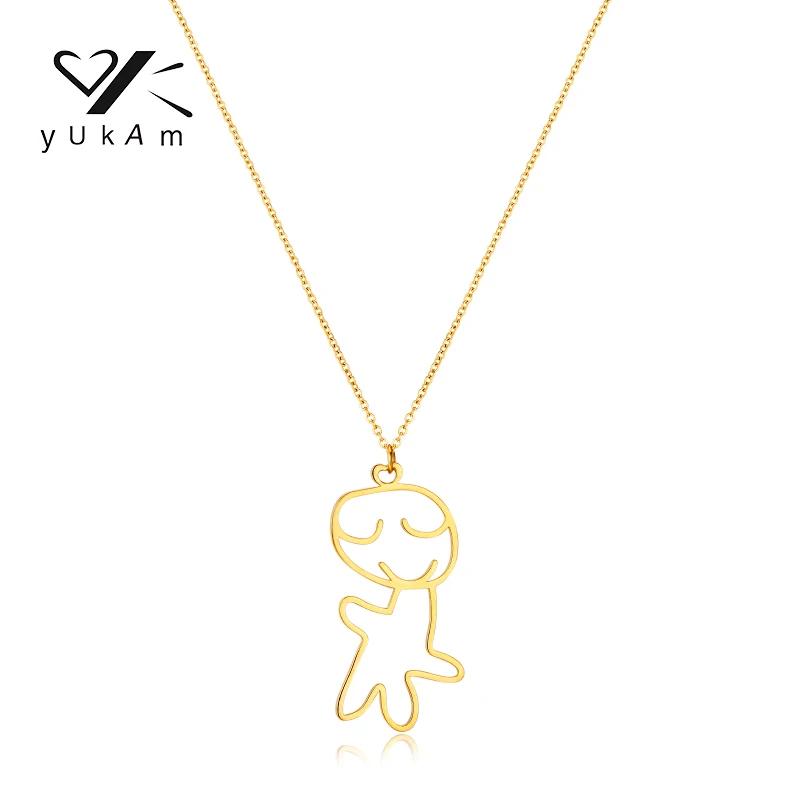 YUKAM Cute Unique Hand-painted Patterns Aesthetic Necklaces Trendy Women's Necklace Personalized Gift Special Custom Valentine