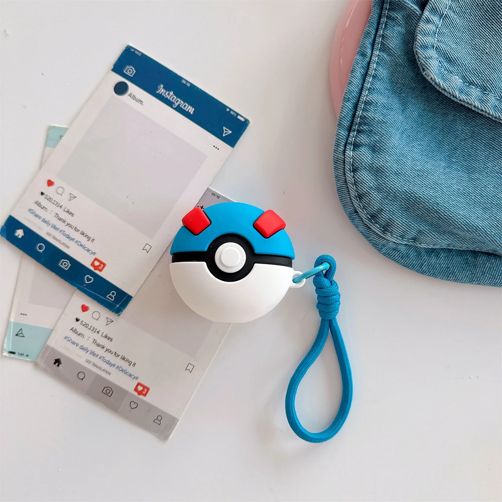 Фото Чехол для наушников 3D Pocket Monsters Pokemon Poké Ball для Airpods 3 4 Pro 3 2, защитный мягкий чехол для беспроводной Bluetooth-гарнитуры №4