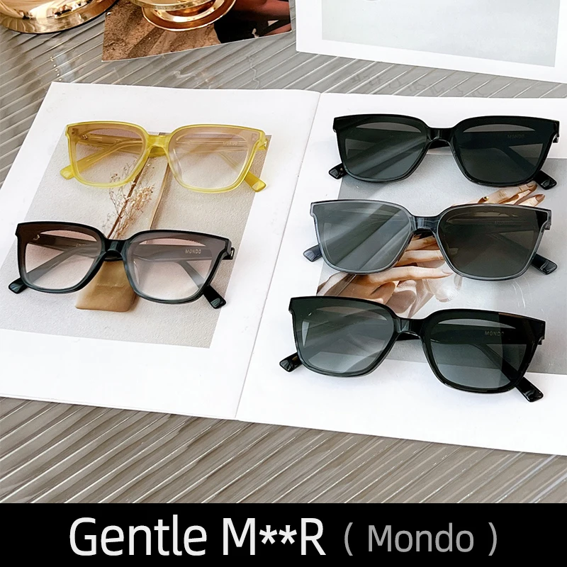 

Mondo GENTLE MxxR Sunglasses For Women Mens Black Eyewear Cat Eye MGlasses Spy Fashion Oversized Luxury Brand Jennie Korea