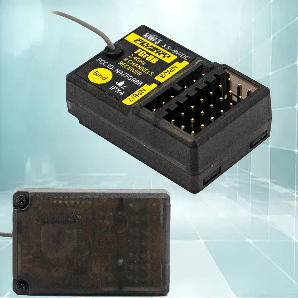 

Receiver FLYSKY FGR8B 2.4GHz 8CH PWM/ PPM/ i-bus Output for AFHDS3 Transmitters RF Modules NB4 /NB4 Lite/PL18/ FRM302 RC Boat