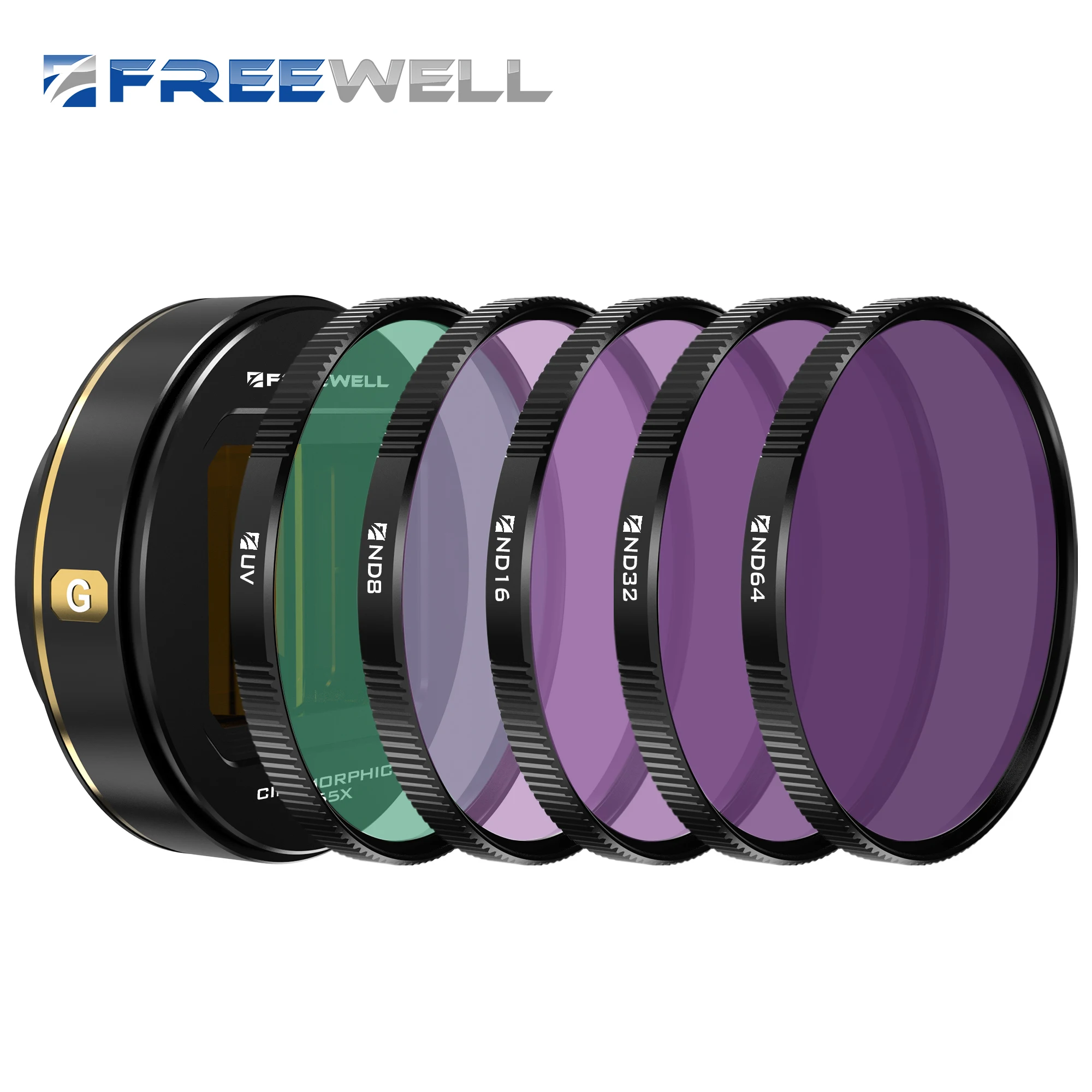 

Freewell 1.55X Anamorphic Lens with UV, ND8, ND16, ND32, and ND64 Compatible only with Freewell Sherpa & Galaxy Series Cases
