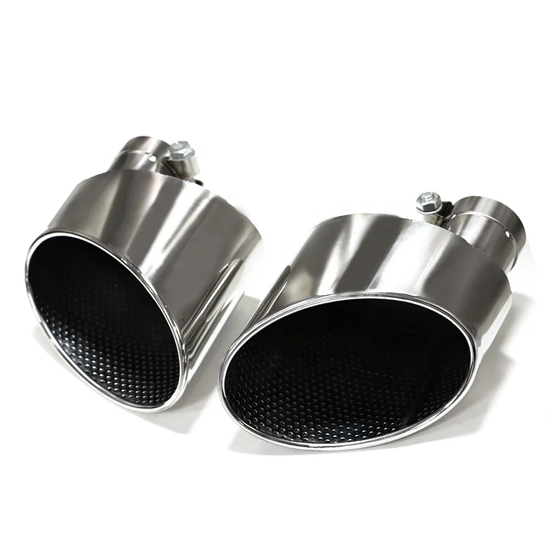 

SYPES 1 Pair Exhaust Tip For Audi A4 A5 A6 A7 Up To RS4 RS5 RS6 RS7 Muffler Tip Tailpipe For Audi Stainless Steel Exhaust Pipe