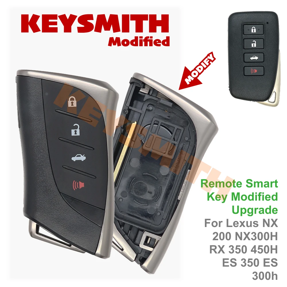 Фото Умный ключ-брелок KEYSMITH с дистанционным управлением, модифицированный, для Lexus NX 200, NX300H, RX 350, 450H, ES 350, ES 300h (корпус брелока) №1