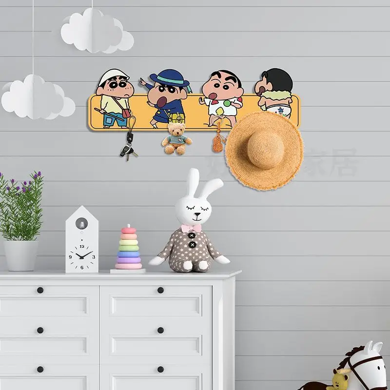 

42*11 см Kawaii Crayon Shin-Chan аниме хобби крючок для входной двери настенное украшение для дома ключ для одежды шляпы хранилище настенное украшение