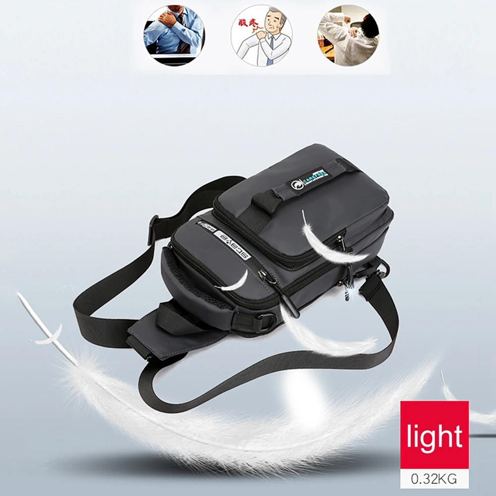 

Small Travel Hiking Daypack with USB Cable Chest Bag Waterproof Hiking Bag Sling Backpack Crossbody Sling Backpack