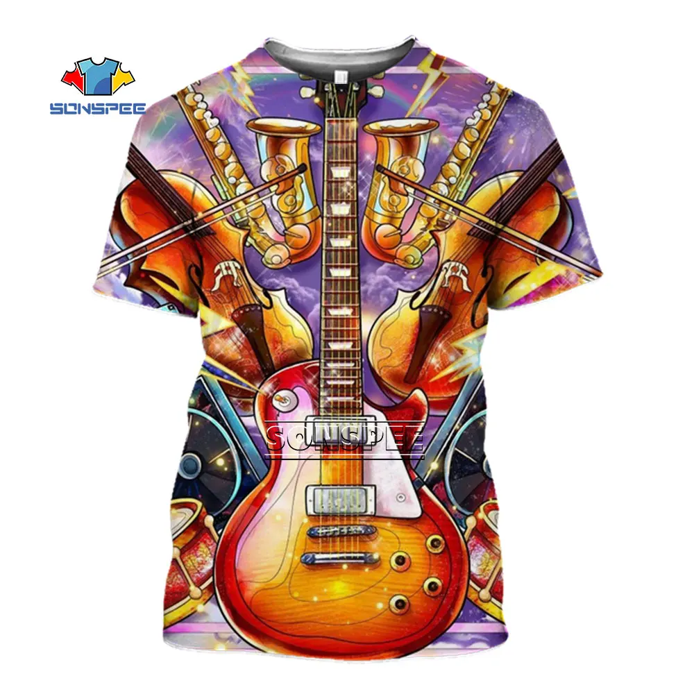 

Футболка Мужская/Женская/Мужская музыкальная с коротким рукавом и 3D-принтом