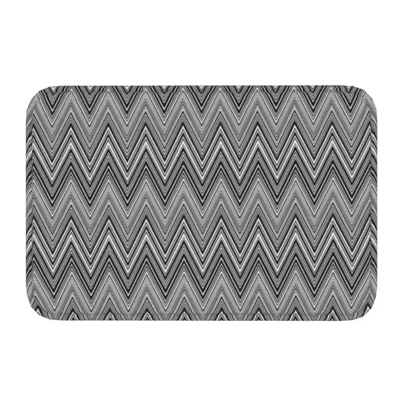 

Домашние серые и белые коврики с рисунком зигзага для пола, двери, ванной, кухни, комнатный шикарный зигзагообразный коврик в стиле бохо, ков...