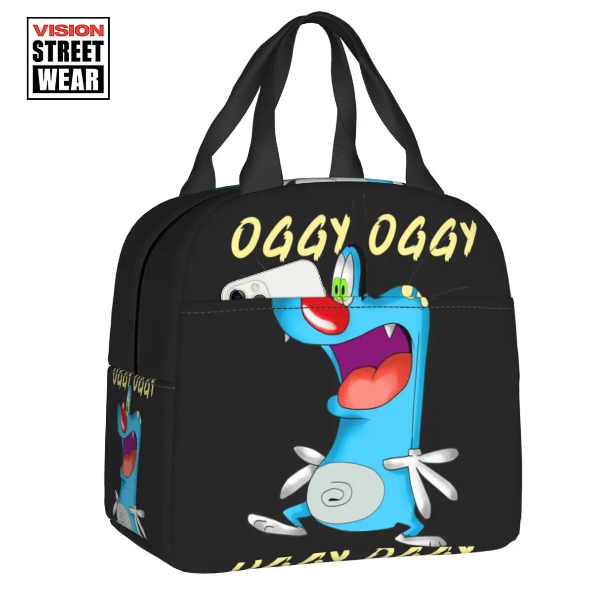 

Новинка 2023, изолированная сумка для ланча Oggy And The тараканов, водонепроницаемая Термосумка с французскими анимационными персонажами, Ланчбокс Bento