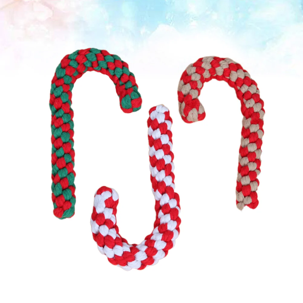 

Dog Christmaspuppy Chewing Teething Cleaning Teeth Pet Chew Rope Gingerbread Man Squeaky Spike Stocking Gift