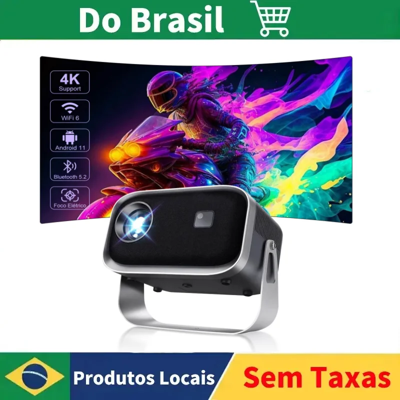 Salange P28B Поддержка электронной фокусировки 4K Проектор AVI Android11 WiFi6 BT5.0 Smart TV 720P