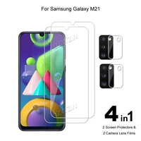 for samsung galaxy m21 camera lens film tempered glass screen protectors protective guard hd clear