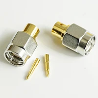 high quality connector stainless sma male solder for semi rigid rg402 0 141 cable coax jack straight rf adapters