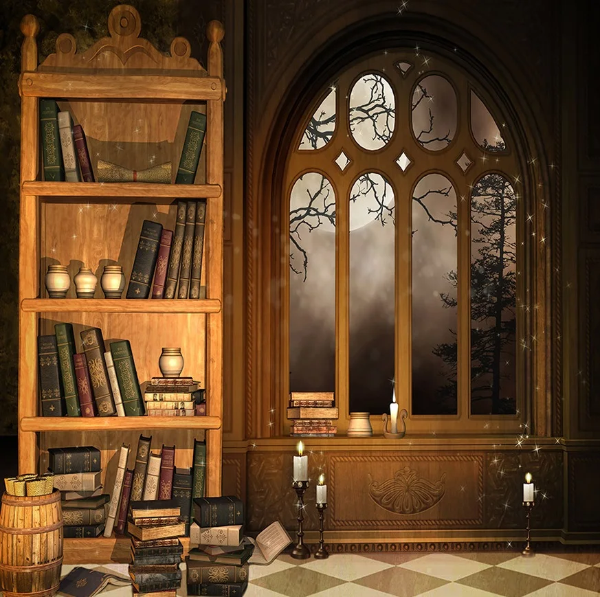 Классическая книжная полка фон для фотосъемки библиотека книжный шкаф