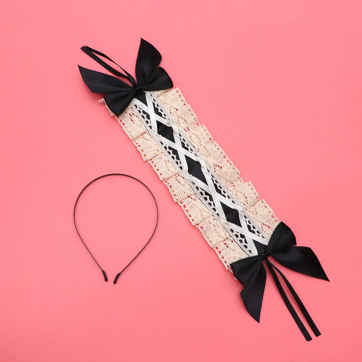 

Headband Band Women Lace Hair Head Party Cosplay Hairbando Vintage Headbands Maid Flower Headdress Retro Wear Girls Lovely