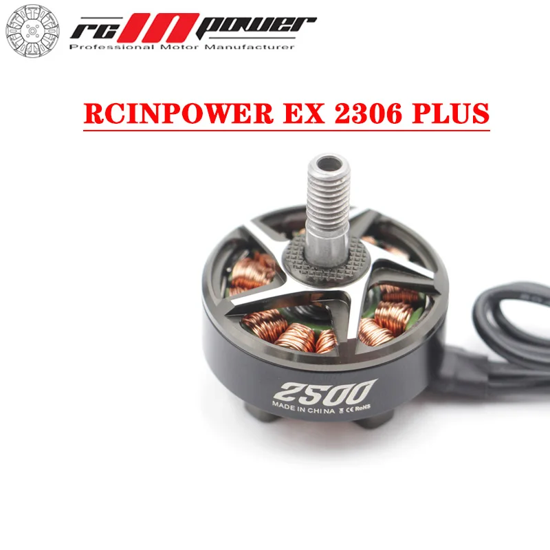 4PCS RCINPower EX 2306 PLUS 1800KV 2500KV 2750KV Brushless Motor 3~6S Lipo 3mm Shaft Suitable for 5 inch enlarge