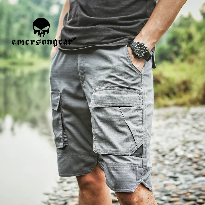 EMERSONGEAR Blue Label Tactical Human Engineering Cargo Short Pants Mulitcam Casual Men Outdoor Sports Airsoft Hiking Hunting