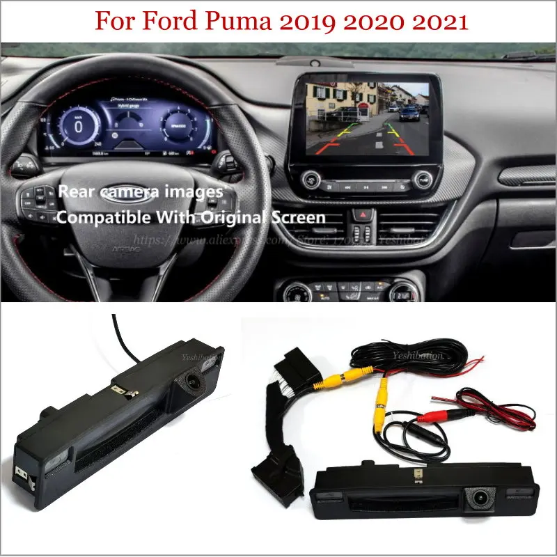 54 Pins Wire Rear View Camera For Ford Puma 2019 2020 2021 SYNC3 Connect Original Factory Screen Backup Parking rearview Camera
