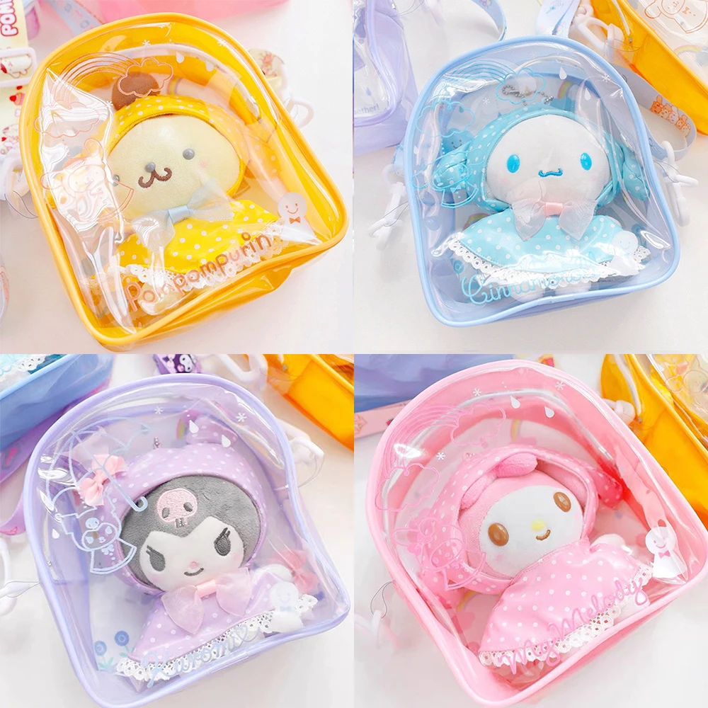 

Аниме Sanrioed Kuromi Mymelody Hellokittys сумки через плечо Симпатичные мини-сумки прозрачные маленькие вместительные тоут для девочек подарок