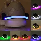 Светодиодная люминесцентная лампа с зажимом для обуви, RGB Освещение для бега, велоспорта, велосипеда, безопасный Ночной светильник с предупредительным предупреждением