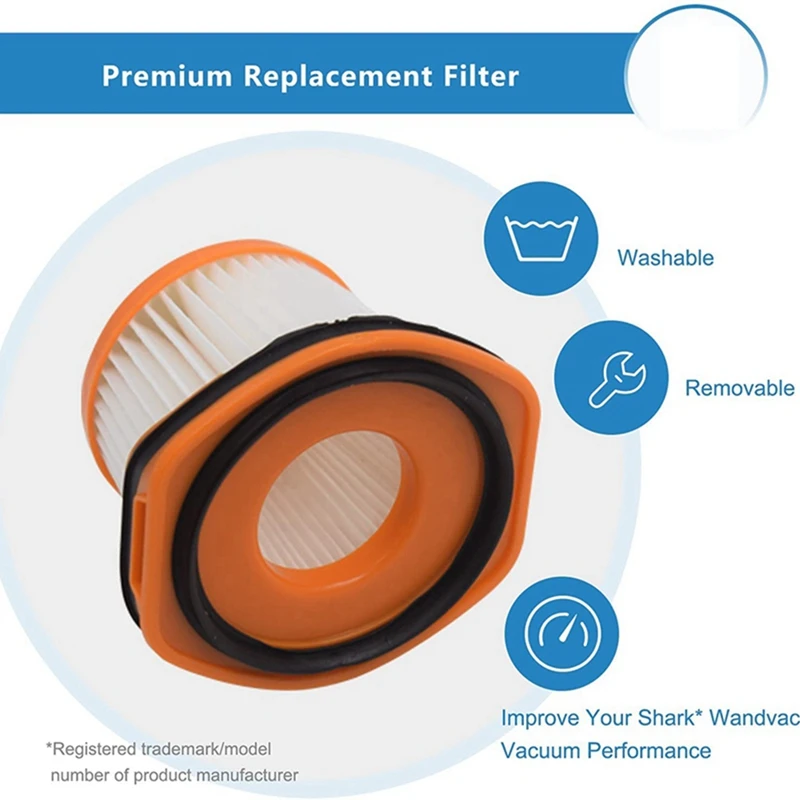 6 шт. сменные фильтры для беспроводного пылесоса Shark Wandvac System WV360 WS620 WS630 WS632 по