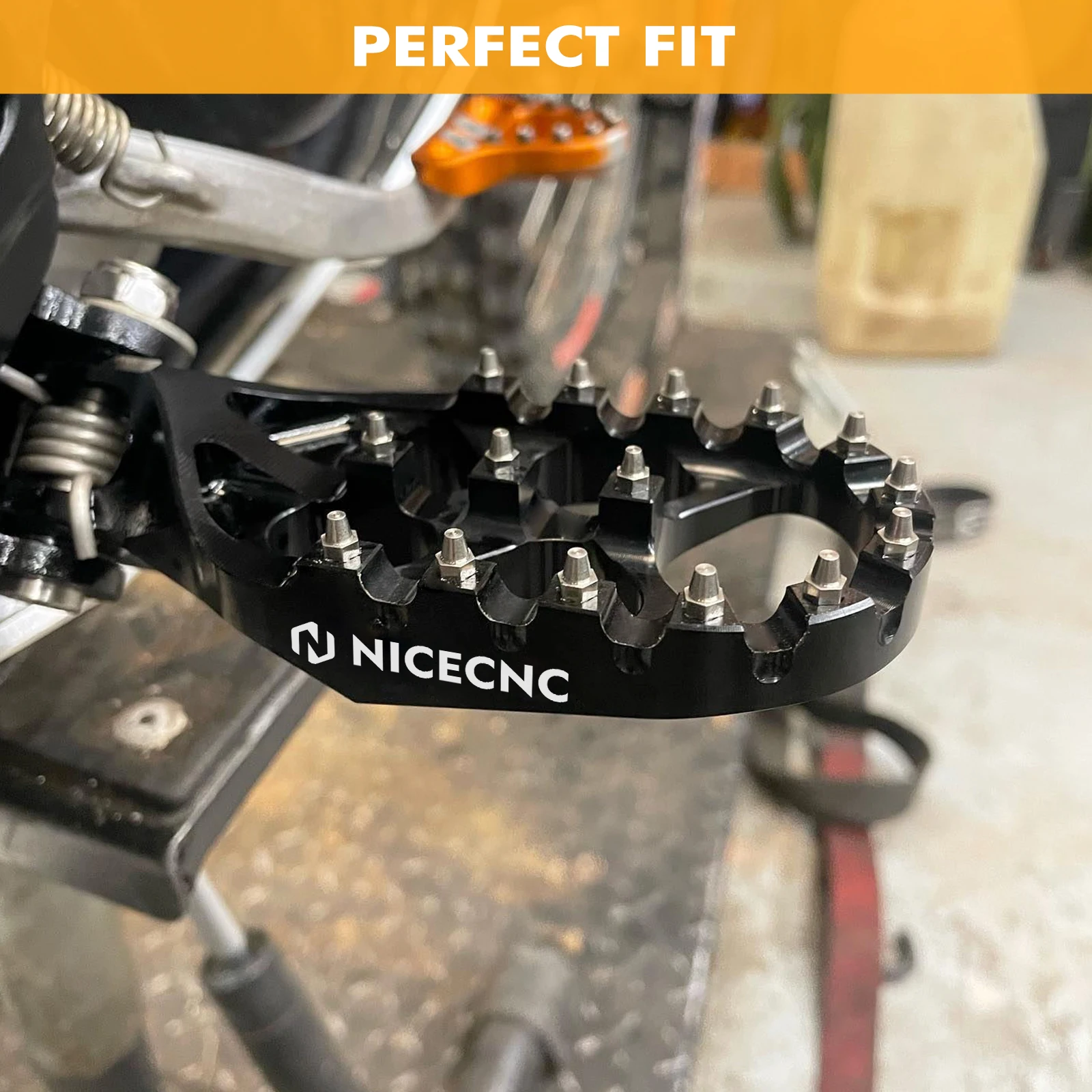 Кованые увеличенные подножки для KTM 2024 EXC 300 EXCF 350 XCW 500 педали и защита рамы SX 250 SXF 450