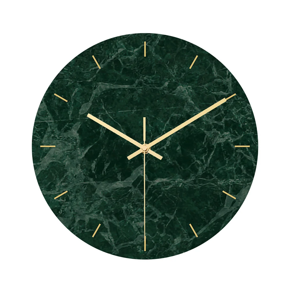 

Wall Clocks for Living Room Decor Silent UV Wall Clock Operated Wall Clock Modern Marble Grain Clock for Kitchen Bathroom Watch