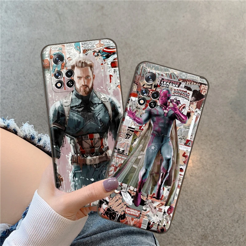 

Marvel The Avengers Iron Man Phone Case For Xiaomi 11T Pro Redmi Note 10 9 Pro 5G 9S 10S POCO F3 X3 M3 GT Pro X3 NFC Black