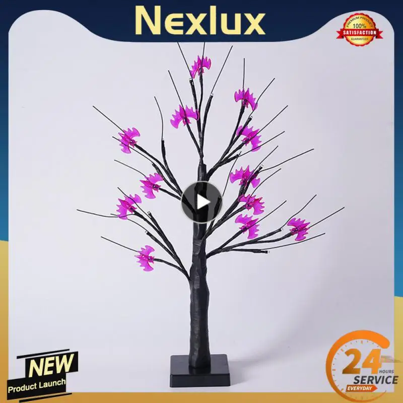 

LED Table Lamp 24led Tree Lights USB Fairy Maple Leaf Night Light For Home Party Halloween Christmas Wedding Bedroom Decoration