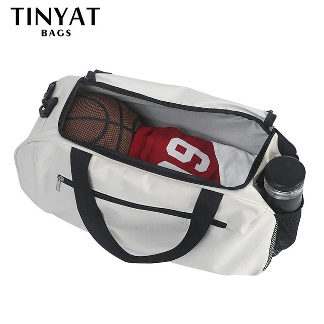 TINYAT Men Travel Bags Pouch Large Capacity Sports Gym Weekend Golf Bag Fashion Zipper Women Luggage Handbags New Crossbody Bag 3